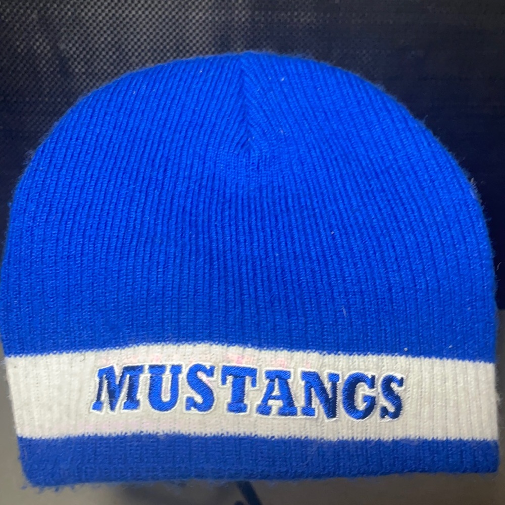 Royal Blue Mustangs Beanie; All Size